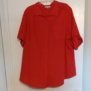 Woman Within Rich Red Blouse